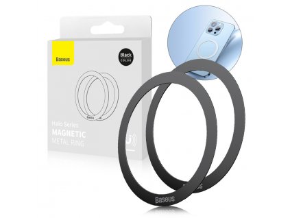 Baseus Halo magnetická nálepka pro použití MagSafe, 2 pack, černá