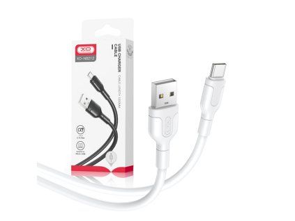 Xo Nabíjecí kabel 2,1A USB - USB-C, 1m, bílý