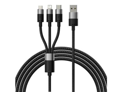 eng pl 3in1 USB cable Baseus StarSpeed Series USB C Micro Lightning 3 5A 1 2m Black 97165 1