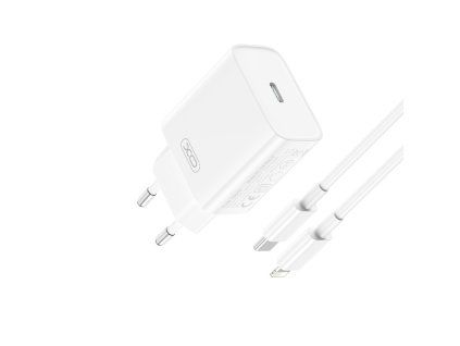 Xo Síťová nabíječka USB-C - Lightning kabel, 20W, bílá