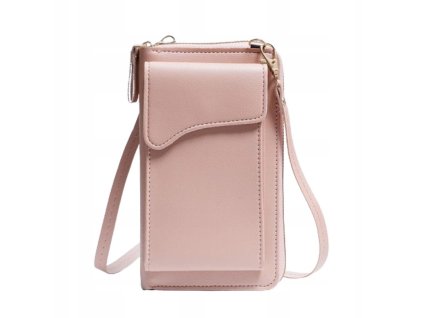 KABELKA SACEK NA TELEFON PENEZENKA RUZOVA KOZENA NASTAVITELNY PASEK