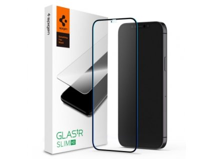 tempered glass spigen glass fc iphone 12 mini black