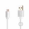 Fixed Dlouhý datový a nabíjecí kabel s konektory USB/USB-C, USB 2.0, 2 metry, bílý