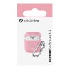 Ochranný kryt s karabínou Cellularline Bounce pre Apple AirPods 1 & 2, ružový