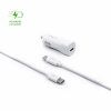 Fixed Set autonabíječky s USB-C výstupem a USB-C/USB-C kabelu, podpora PD, 1 metr, 18W, bílý