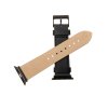 Kožený řemínek FIXED Leather Strap pro Apple Watch 42mm/44mm/45mm/46mm/49mm, černý