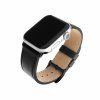 Fixed Kožený řemínek Leather Strap pro Watch 42mm/44mm/45mm/46mm/49mm, černý