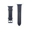 Fixed Kožený řemínek Leather Strap pro Watch 42mm/44mm/45mm/46mm/49mm, modrý