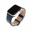 Fixed Kožený řemínek Leather Strap pro Watch 42mm/44mm/45mm/46mm/49mm, modrý