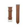 Fixed Kožený řemínek Leather Strap pro Watch 42mm/44mm/45mm/46mm/49mm, hnědý