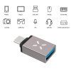 Fixed Redukce z hliníku Link USB-A na USB-C, šedá