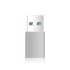 Fixed Redukce z hliníku Link USB-C na USB-A, šedá