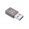 Fixed Redukce z hliníku Link USB-C na USB-A, šedá