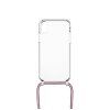 Fixed Pouzdro Pure Neck s růžovou šňůrkou na krk pro iPhone XR