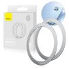 Baseus Halo magnetická nálepka na použitie MagSafe, 2 pack, striebra