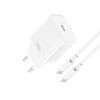 Xo Síťová nabíječka USB-C + USB-C kabel, 20W, bílá