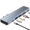 eng pl Splitter 7in1 USB HUB 2xUSB C to 2xUSB 2xUSB C HDMI SD Card Reader micro SD Adapter Tech Protect V5 HUB grey 82200 3