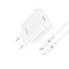 Xo Síťová nabíječka USB-C - Lightning kabel, 20W, bílá