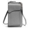 Kabelka 2v1 crossbody na telefon, šedá