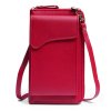 Kabelka 2v1 crossbody na telefon, červená
