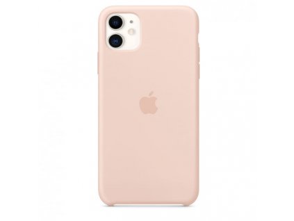 9534 apple silikonovy kryt pro apple iphone 11 piskove ruzova