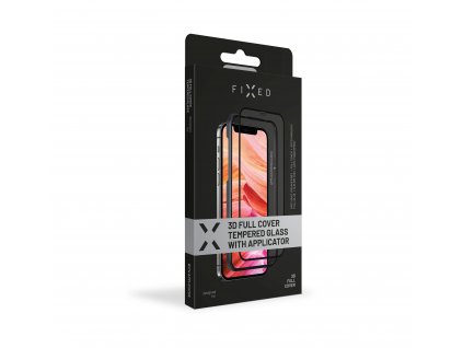 Ochranné tvrdené sklo FIXED 3D Full-Cover s aplikátorom pre Apple iPhone XR/11, čierne