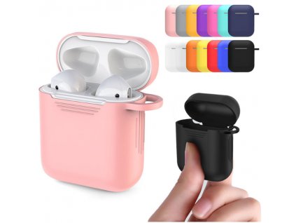 OCHRANNÉ POUZDRO NA APPLE AIRPODS SILIKONOVÉ HLADKÉ (Barva Bílá)