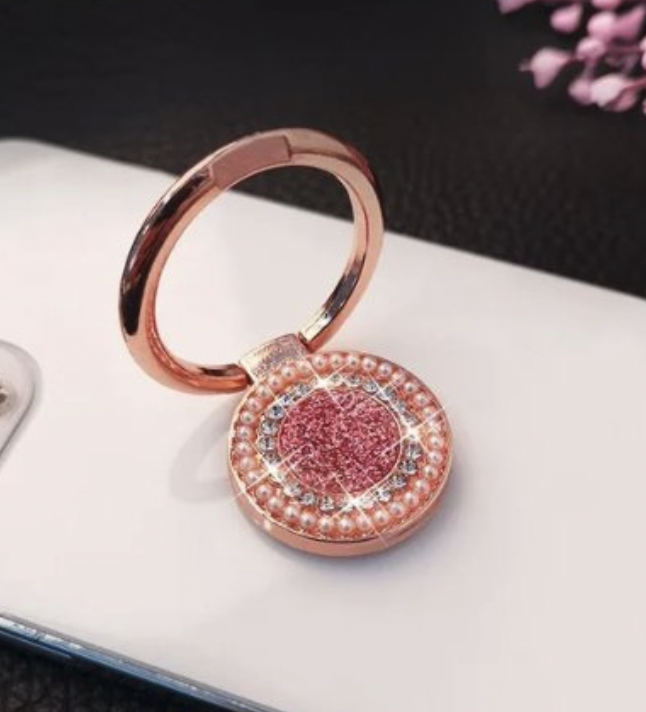 Glitter ring popsocket Barva: Ružová