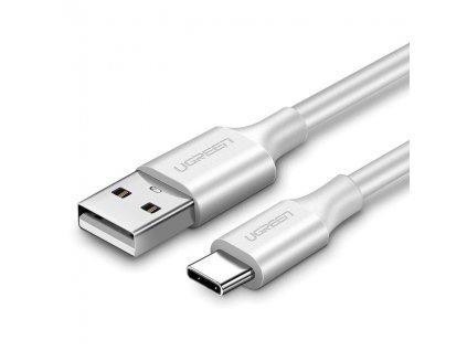 Kabel USB-C UGREEN, QC3.0, 25 cm - bílý