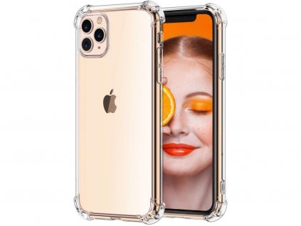 Antishock - Nárazuvzdorný silikonový kryt - iPhone 11 PRO MAX - Průhledný