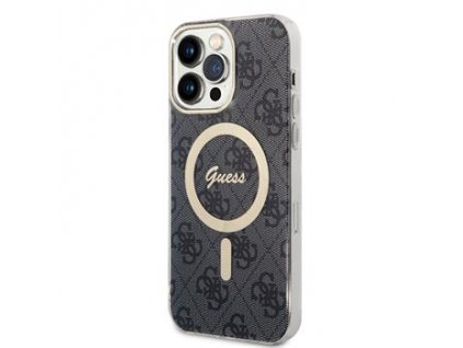 GUESS IML 4G MagSafe Zadní Kryt pro iPhone 15 Pro Max Black