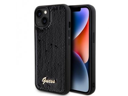 Guess Sequin Script Logo Zadní Kryt pro iPhone 13 Black