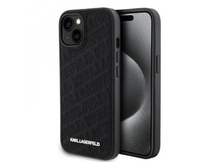 Karl Lagerfeld PU Quilted Pattern Zadní Kryt pro iPhone 15 Black