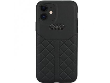 Audi Genuine Leather Zadní Kryt pro iPhone 11/XR Black