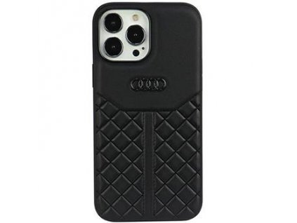 Audi Genuine Leather Zadní Kryt pro iPhone 13 Pro Max Black