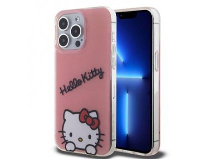 Hello Kitty IML Daydreaming Logo Zadní Kryt pro iPhone 13 Pro Pink