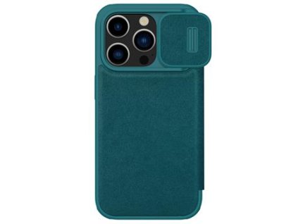 Nillkin Qin Book PRO Plain Leather Pouzdro pro Apple iPhone 15 Pro Max Exuberant Green