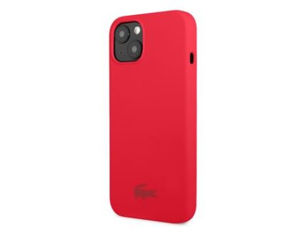 Lacoste Liquid Silicone Glossy Printing Logo Kryt pro iPhone 13 Red