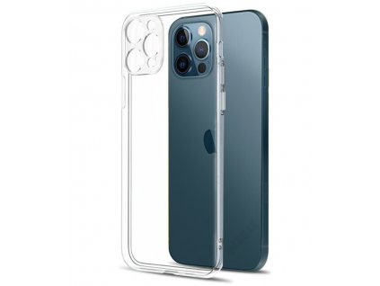 Tenký silikonový kryt s Ochranou čočky kamery - pro iPhone 12 Pro Max - Průhledný