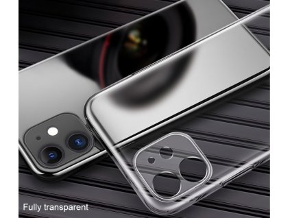 Tenký silikonový kryt s Ochranou čočky kamery - pro iPhone 12 - Průhledný
