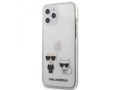 Silikonový kryt - Karl Lagerfeld - Karl & Choupette  - iPhone 12 Pro Max -Transparent