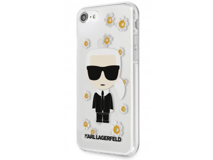 Silikonový kryt - Karl Lagerfeld Ikonik Flower - iPhone 7/8/SE2020/SE2022 - Transparent