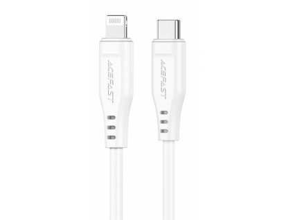 Nabíjecí a datový kabel 30W (3A) ~ AceFast C3-01 ~ USB-C/Lightning 1,2m MFi - Bílá