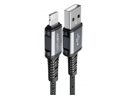 Nabíjecí a datový kabel 2,4A ~ AceFast C1-02 ~ USB/Lightning 1,2m MFi - Černá