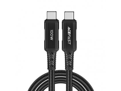 Nabíjecí a datový kabel 100W (20V/5A) ~ AceFast C4-03 ~ USB-C/USB-C 2m MFi - Černá