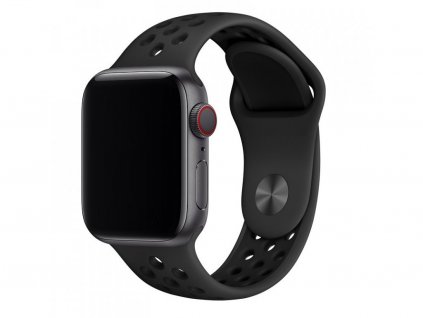 Silikonový řemínek pro Apple Watch - 38/40/41mm - Černo Karbonový