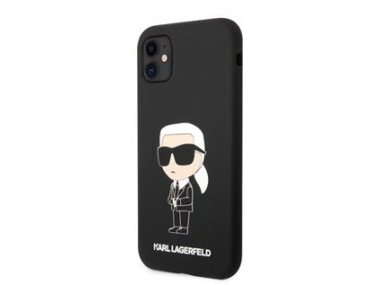 Silikonový kryt - Karl Lagerfeld - Ikonik NFT - iPhone 11 - Černý