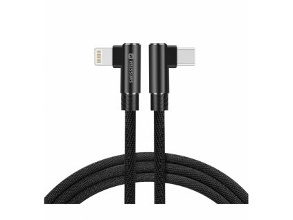 Nabíjecí a datový kabel - Swissten Arcade - USB-C/Lightning - 1,2m - Černý