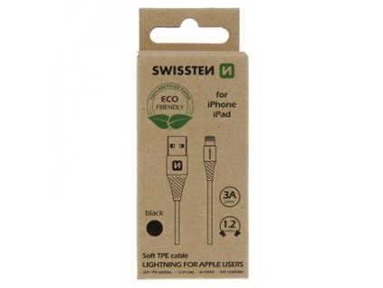 Datový kabel - Swissten - USB-A na Lightning - 1,2M - Bílý - ECO BALENÍ