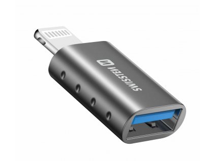 Adaptér - Swissten - USB-A na Lightning - Šedý